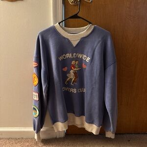 Dandy Worldwide Lovers Club Blue Sweater